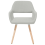Beliani Set of 2 Dining Chairs CHICAGO Fabric Light Grey 6