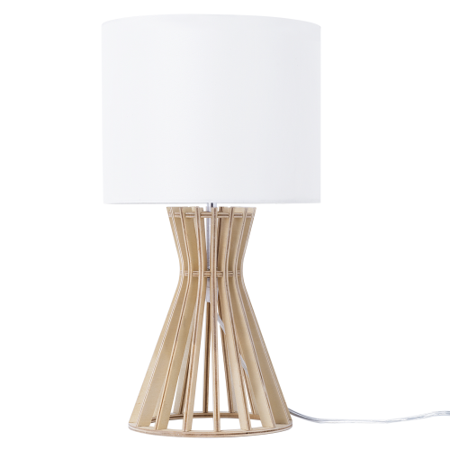 Beliani Table Lamp CARRION Brown/ White 2