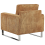 Beliani Armchair VIND Corduroy Light Brown 6
