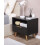 Beliani 1 Drawer Bedside Table INDIO Black 6