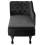Beliani Left-Hand Chaise Longue NIMES Velvet Black 5