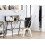 Beliani Home Office Desk HASTINGS 100 cm 52 cm Brown/ Black 2