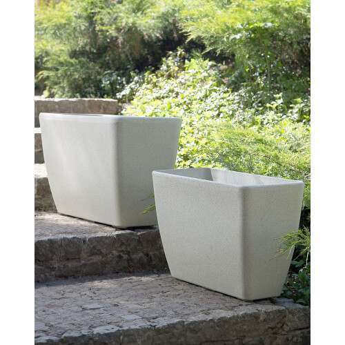 Beliani Plant Pot BARIS 60 cm Light Beige 1