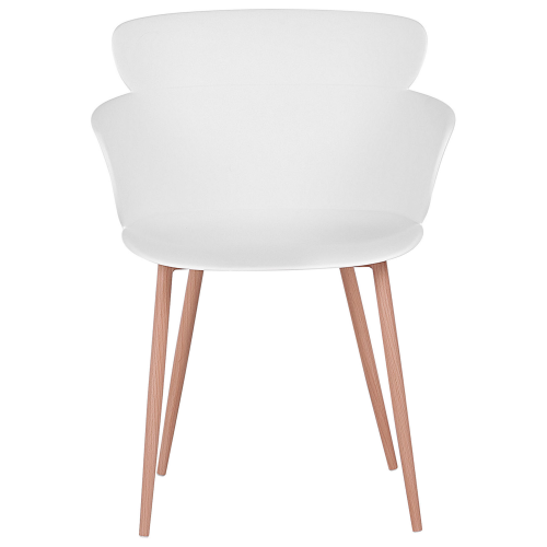 Beliani Set of 2 Dining Chairs SUMKLEY White 2