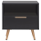 Beliani 1 Drawer Bedside Table INDIO Black 2