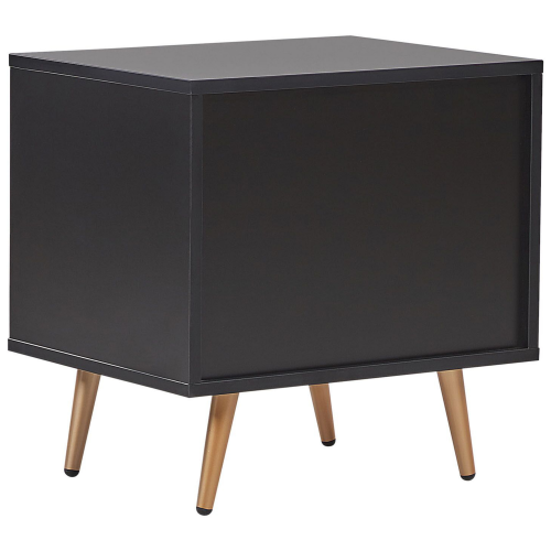 Beliani 1 Drawer Bedside Table INDIO Black 2