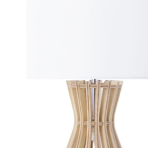 Beliani Table Lamp CARRION Brown/ White 1