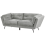 Beliani Sofa 3 Seater LENVIK Velvet Grey 4