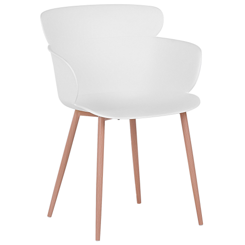 Beliani Set of 2 Dining Chairs SUMKLEY White 1