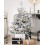 Beliani Artificial Snowy Christmas Tree BASSIE 120 cm White 2
