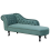 Beliani Left-Hand Chaise Longue NIMES Velvet Mint Green 5
