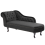 Beliani Left-Hand Chaise Longue NIMES Velvet Black 4