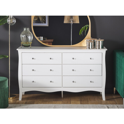 Beliani 6 Drawer Chest WINCHESTER White 1