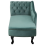 Beliani Left-Hand Chaise Longue NIMES Velvet Mint Green 6