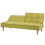 Beliani Sofa Bed 3 Seater SILJAN Fabric Olive Green 5