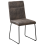 Beliani Set of 2 Dining Chairs NEVADA Fabric Dark Grey 4