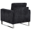Beliani Armchair VIND Corduroy Black 6