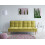 Beliani Sofa Bed 3 Seater SILJAN Fabric Olive Green 2