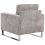 Beliani Armchair VIND Corduroy Light Grey 6
