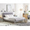 Beliani Bed Velvet AMBERT 140 x 200 cm (EU Double) Grey 2