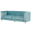 Beliani Sofa 3 Seater ARVIKA Velvet Light Blue 2