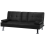 Beliani Sofa Bed 3 Seater ROXEN Faux Leather Black 4