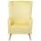 Beliani Wingback Chair ONEIDA Velvet Yellow 5