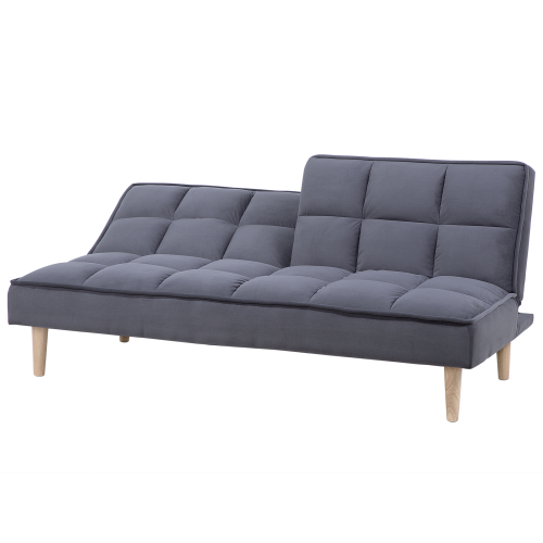 Beliani Sofa Bed 3 Seater SILJAN Fabric Dark Grey 2