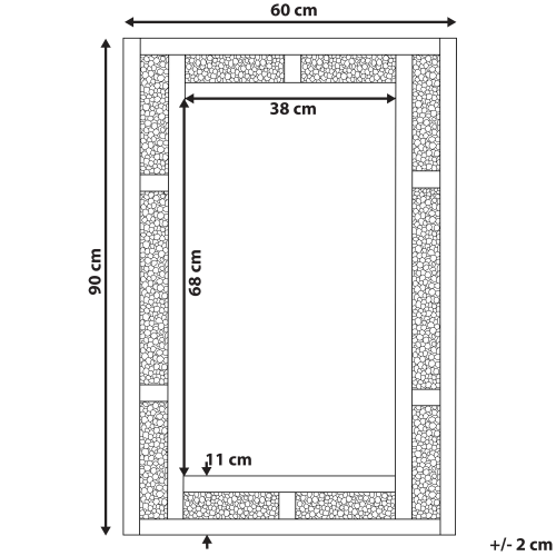 Beliani Wall Mirror AVRILLE 60 cm 90 cm Silver 2