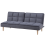 Beliani Sofa Bed 3 Seater SILJAN Fabric Dark Grey 4