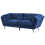 Beliani Sofa 3 Seater LENVIK Velvet Navy Blue 4