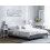 Beliani Bed Fabric SAVERNE 140 x 200 cm (EU Double) Light Grey 2