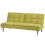 Beliani Sofa Bed 3 Seater SILJAN Fabric Olive Green 4