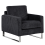 Beliani Armchair VIND Corduroy Black 4