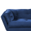 Beliani Sofa 3 Seater LENVIK Velvet Navy Blue 6