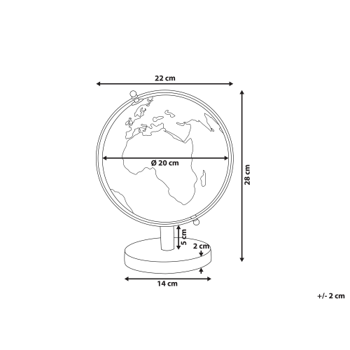 Beliani Globe CABOT 28 cm Silver 2