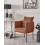 Beliani Armchair MALMOS Fabric Golden Brown 2