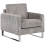 Beliani Armchair VIND Corduroy Light Grey 4