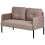 Beliani Sofa 2 Seater LAHTI Fabric Light Brown 2
