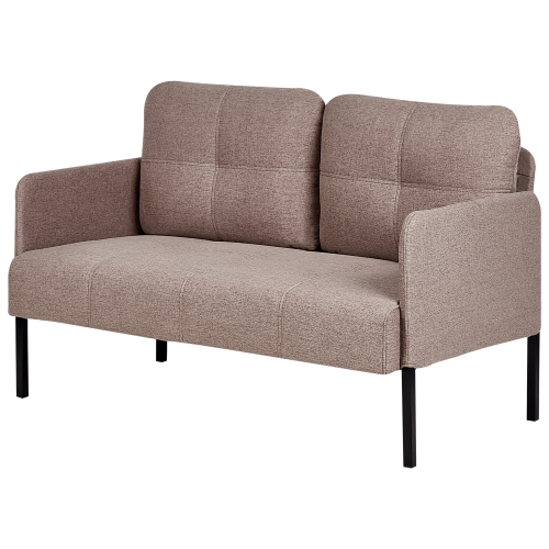 Beliani Sofa 2 Seater LAHTI Fabric Light Brown 1