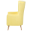 Beliani Wingback Chair ONEIDA Velvet Yellow 6