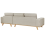 Beliani Corner Sofa 3 Seater NORA Fabric Beige Left Hand 5