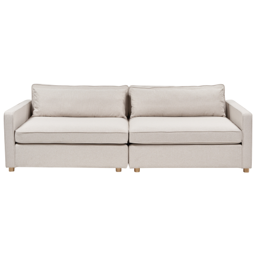 Beliani Sofa 3 Seater VINSTRA Fabric Beige