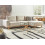 Beliani Corner Sofa 3 Seater NORA Fabric Beige Left Hand 2