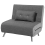 Beliani Single Sofa Bed FARRIS Fabric Dark Grey 3