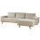 Beliani Corner Sofa 3 Seater NORA Fabric Beige Left Hand 4