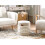 Beliani Pouffe ABTIN Jute White 2