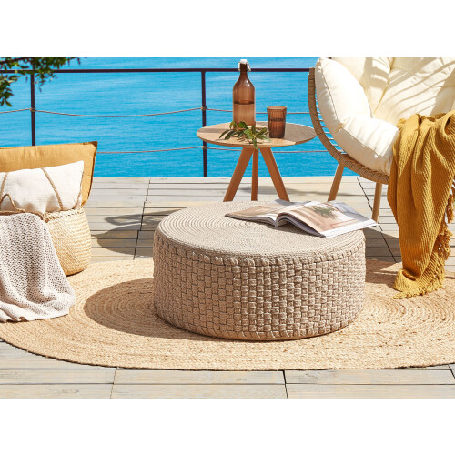 Beliani Pouffe MITHI Beige 1