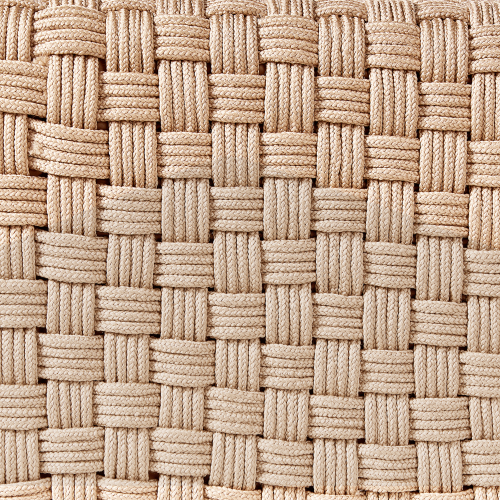 Beliani Pouffe NALLI Synthetic Material Light Beige 2