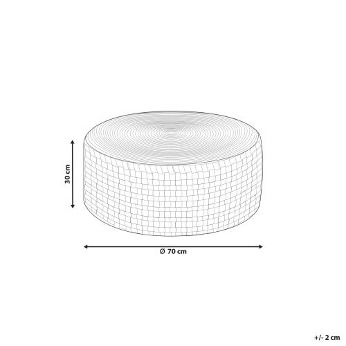 Beliani Pouffe MITHI Beige 2